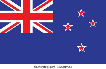 New Zealand  flag. Simple vector New Zealand  flag