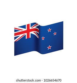 New Zealand flag, vector illustration on a white background