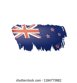 New Zealand flag, vector illustration on a white background.