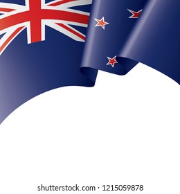 New Zealand flag, vector illustration on a white background