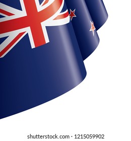 New Zealand flag, vector illustration on a white background