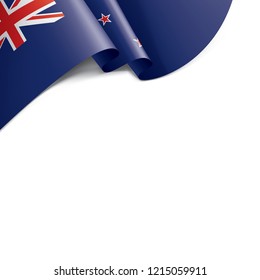 New Zealand flag, vector illustration on a white background