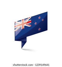New Zealand flag, vector illustration on a white background