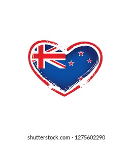 New Zealand flag, vector illustration on a white background