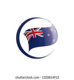 New Zealand flag, vector illustration on a white background