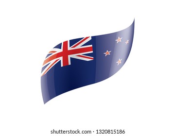 New Zealand flag, vector illustration on a white background