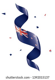 New Zealand flag, vector illustration on a white background