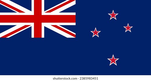 New Zealand flag vector illustration full frame.