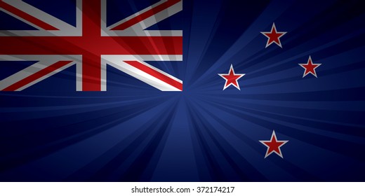 New Zealand flag vector illustration.