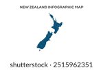 New Zealand Infographic Map, Very high resolution New Zealand map, isolated on white background. Infographic, Flat Earth, Globe similar worldmap icon. annual report, Travel worldwide, map silhouette b