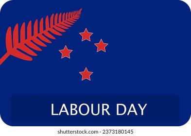 New Zealand Labour Day holiday background. Abstract painted grunge watercolor flag of New Zealand. Template for holiday banner, poster, greeting card, invitation, etc.