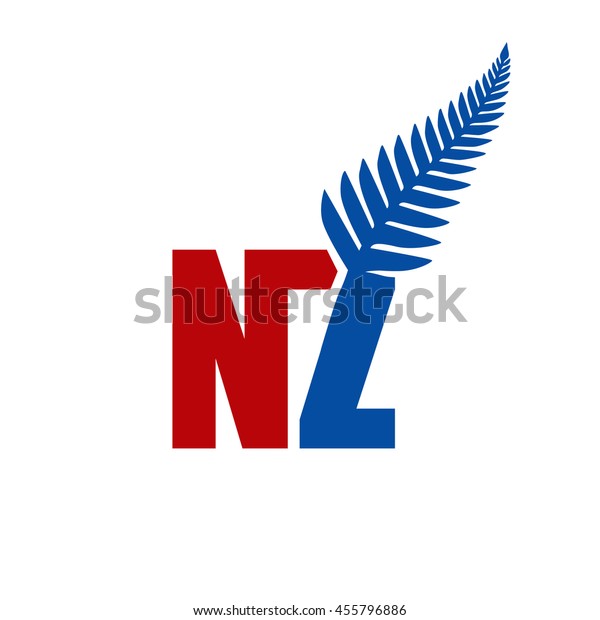 new-zealand-leaf-logo-nz-initial-stock-vector-royalty-free-455796886