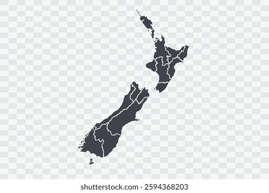 New Zealand Map Anchor Color on White Background quality files Png
