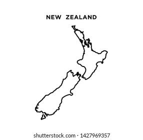 New Zealand map icon vector illustration
