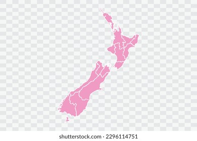 New Zealand Map pink Color Background quality files png