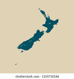 New Zealand map vector