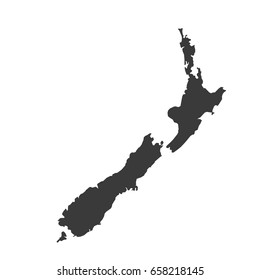 New Zealand Map Vector. / New Zealand Map.