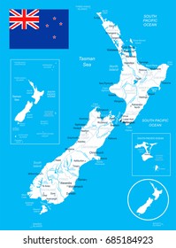 New Zealand Map Vector
