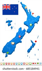 New Zealand Map Vector