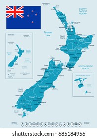 New Zealand Map Vector