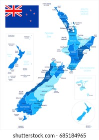 New Zealand Map Vector