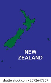 New Zealand map vector illustration