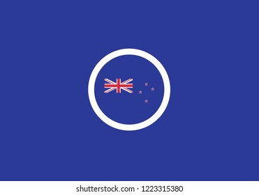 New Zealand national flag circle shape country emblem state symbol 