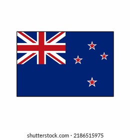 New Zealand official flag icon 400 x 300 size isolated on white background. Official flag.  State identity.