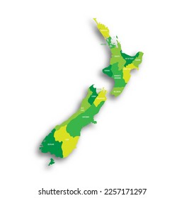 New Zealand political map of administrative divisions