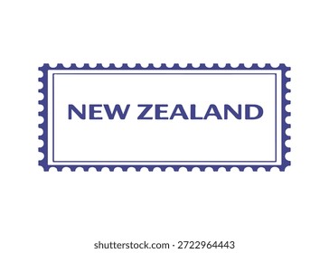 New Zealand postage stamp vector icon on a white background
Vector postage stamp on a white background
