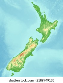 New Zealand Topographic Map Vector