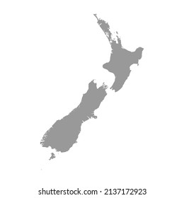 New Zealand vector country map silhouette