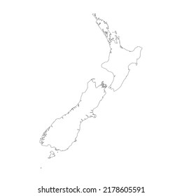 New Zealand vector country map outline
