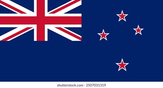 New Zealand vector flag. Accurate dimensions and official colors. This file is suitable for digital editing and printing of any size.