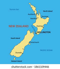 New Zealand - vector map of country