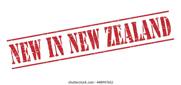 new in new zealand vector stamp on white background