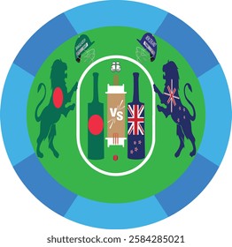 New Zealand VS Bangladesh International Cricket Flag Badge Design Template Vector Illustration. Bangladesh vs New Zealand country flags template. The concept for game, competition, relations, friendsh