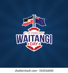 New Zealand Waitangi Day Vector Illustration.