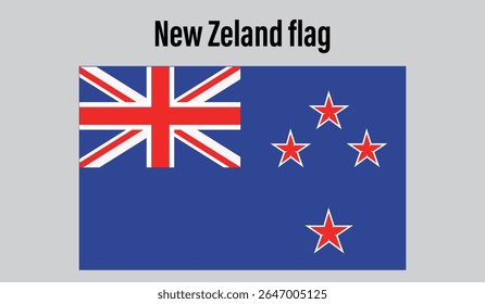  Ilustração do vetor digital do projeto da bandeira da Nova Zelândia