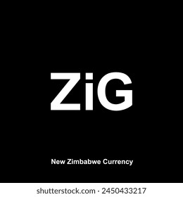 New Zimbabwe Currency Symbol, The Zimbabwe Gold Icon, ZiG Sign. Vector Illustration