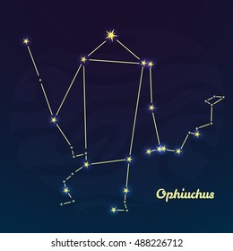 The new zodiac sign Ophiuchus, vector illustration