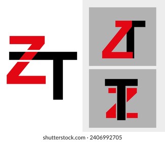 new ZT Letter Initial Logo Design Template Vector Illustration 2024