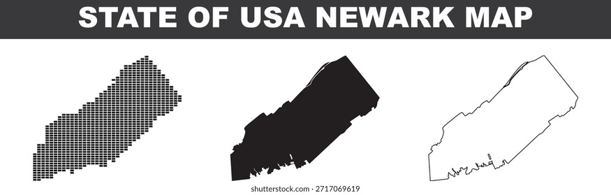 Mapa de la ciudad de Newark en diferentes estilos para la navegación y la planificación de viajes en Estados Unidos varios diseños de mapas