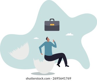 Novato ou iniciante apenas começar novos negócios, empreendedor ou start-up, vida humana e situação.