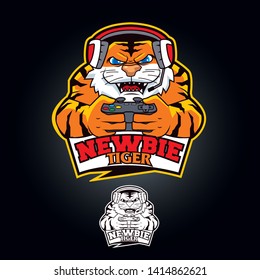 Newbie Tiger e-sport gamer team Logo
