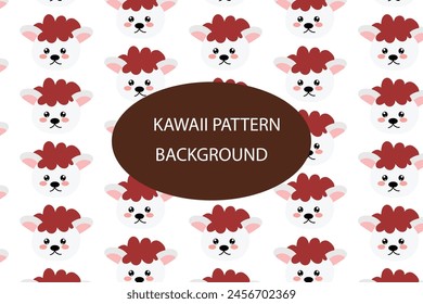 for newborn apparel, textiles and wallpaper Vector illustration. baby kawaii bear,sheep, frog pattern