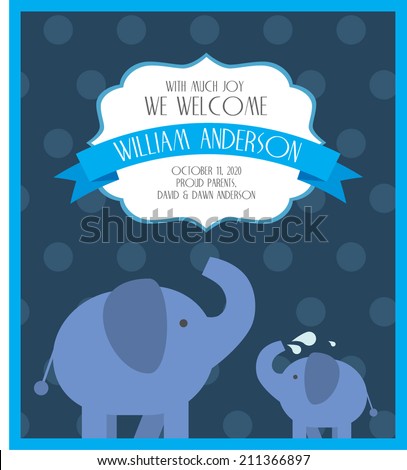 newborn baby announcement card