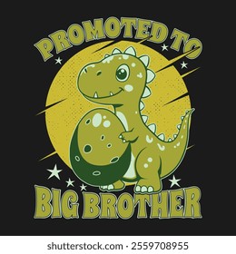 Newborn Baby Announcement Promoted To Big Brother T Shirt Design