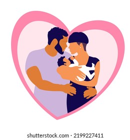 Newborn Baby Arms Parents Happiness Love Stock Vector (Royalty Free ...