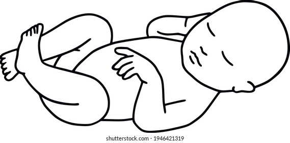 Baby Silhouette Sleeping Images Stock Photos Vectors Shutterstock